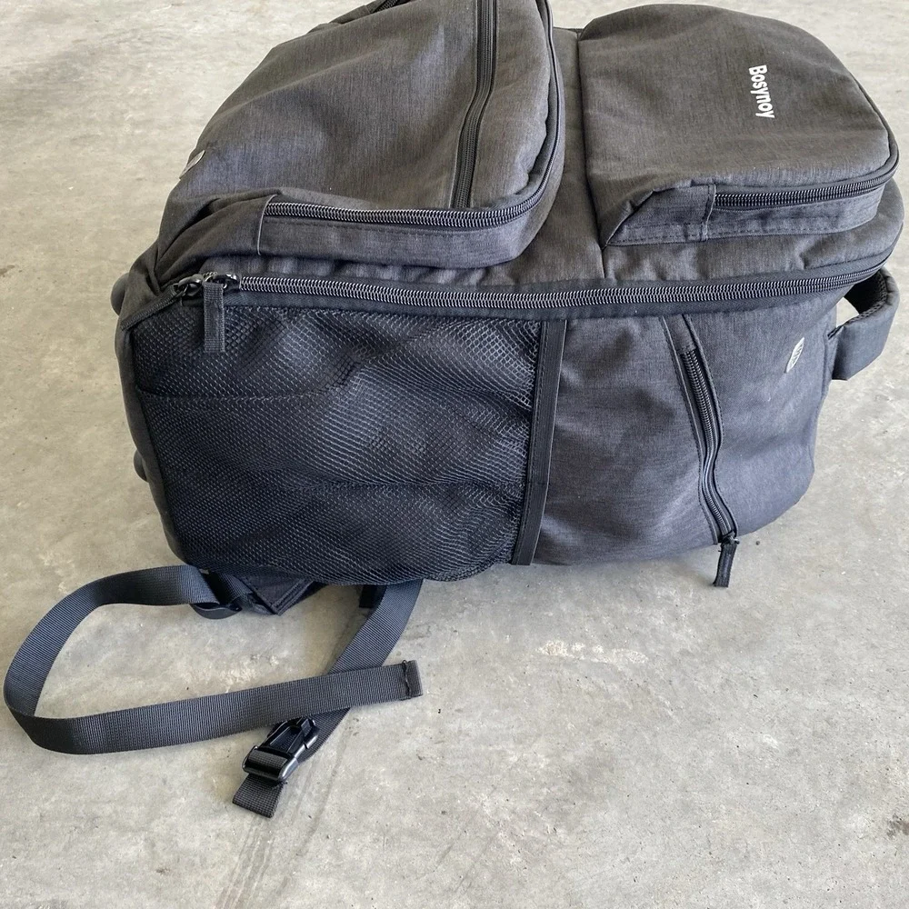 Bosynoy 2 Ball Bowling Backpack, Bowling Bag with Shoe Compartment, Black